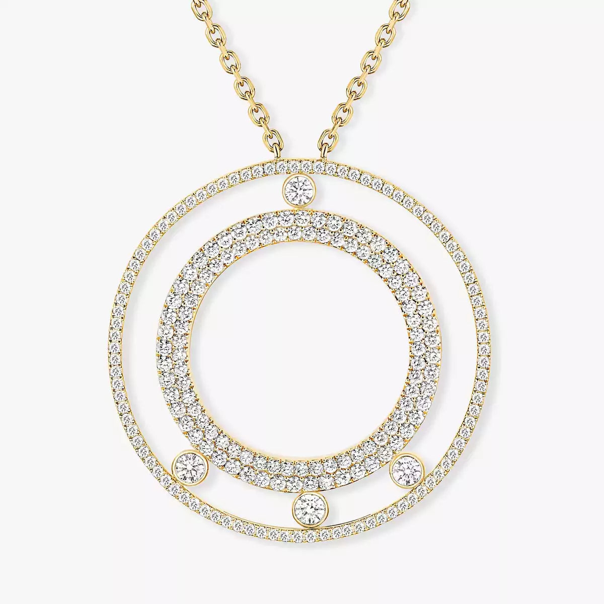 [Lume Jewels]Move Romane Long Pave_-Set Diamond Necklace