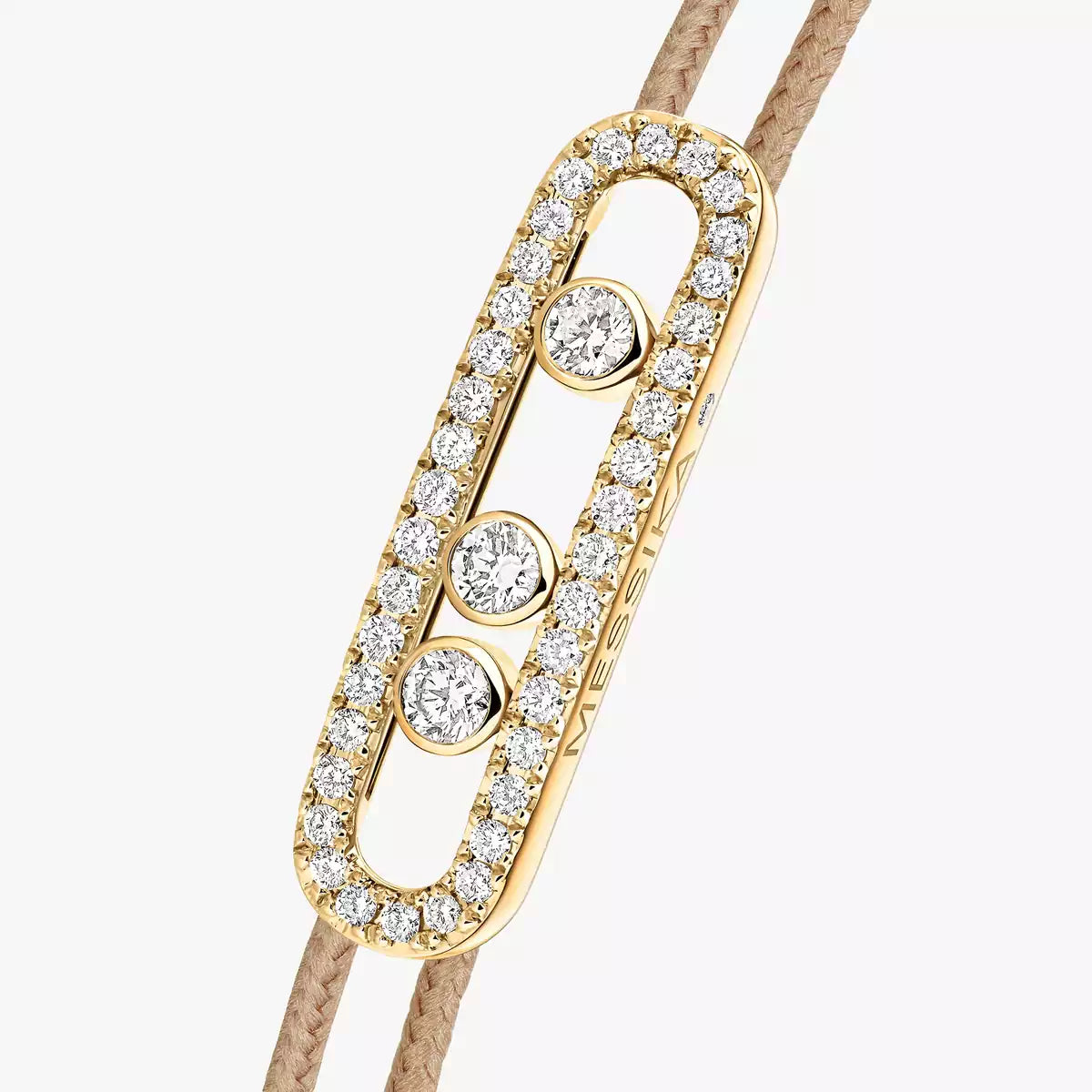 [Lume Jewels]Messika Care(s) pink cord pavé bracelet