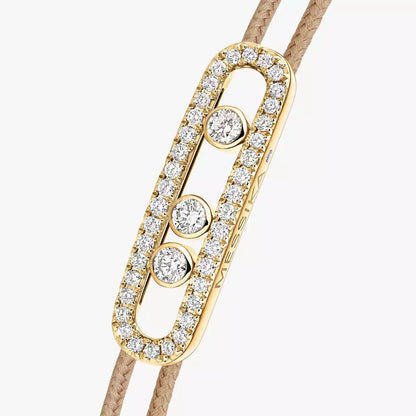 [Lume Jewels]Messika Care(s) pink cord pavé bracelet