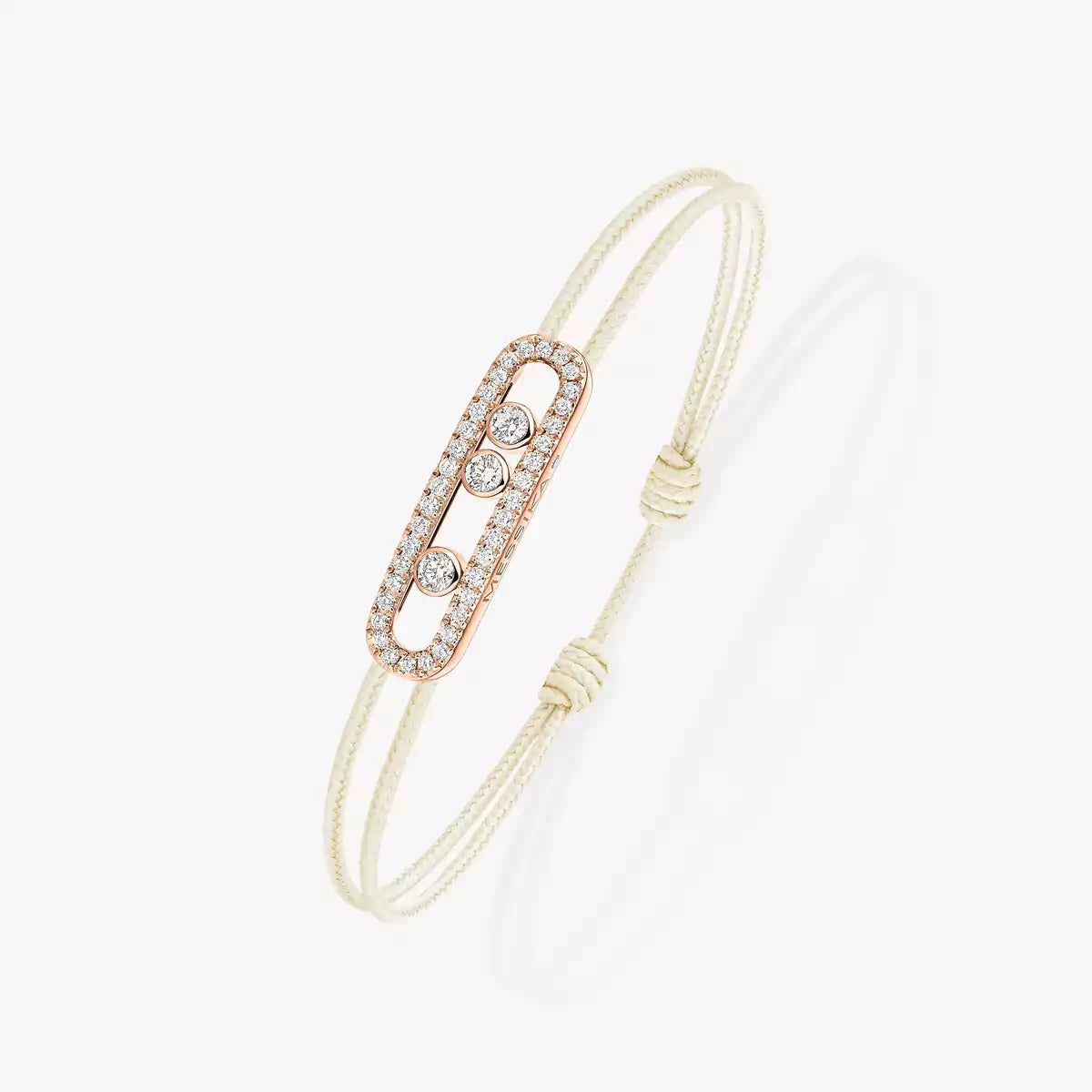 [Lume Jewels]Messika Care(s) pink cord pavé bracelet