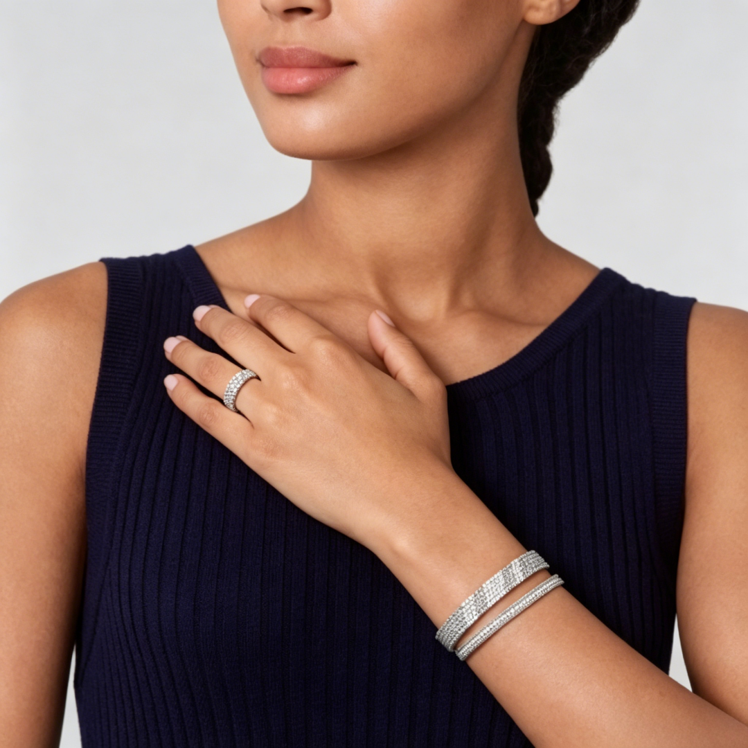 [Lume Jewels] THREE-ROW DIAMOND RING