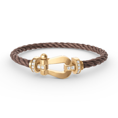 ¡®Lume Jewels¡¯FORCE LARGE HORSESHOE HALF DIAMOND BRACELET GOLD