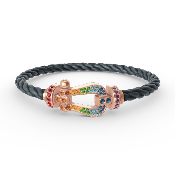 ¡®Lume Jewels¡¯FORCE LARGE HORSESHOE  COLORED DIAMOND BRACELET ROSE GOLD
