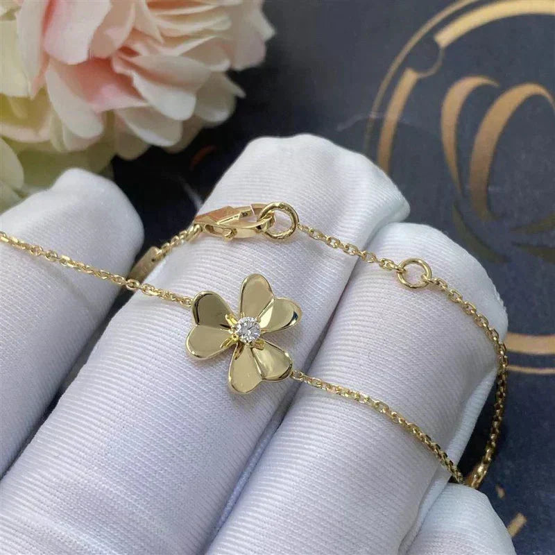 ¡®Lume Jewels¡¯FRIVOLE GOLD FLOWER PINK MALACHITE BRACELET