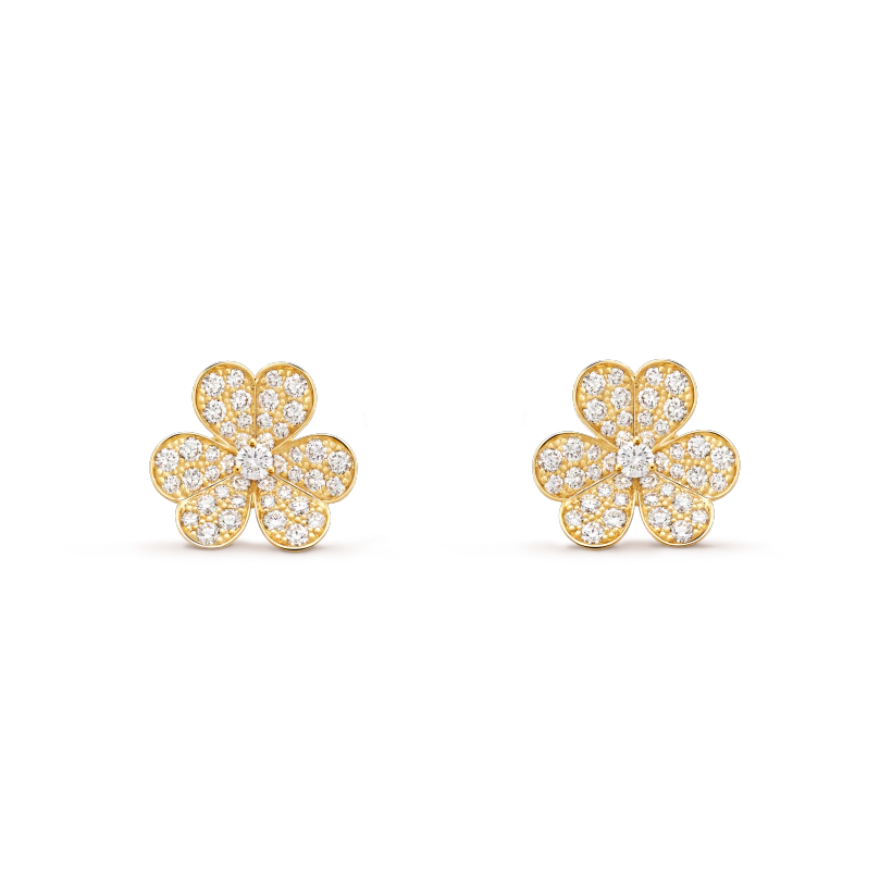 ¡®Lume Jewels¡¯FRIVOLE GOLD FLOWER DIAMOND EARRINGS