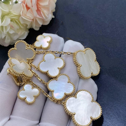 ¡®Lume Jewels¡¯CLOVER EARRINGS WHITE MOP 4 MOTIFS GOLD