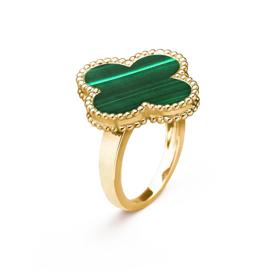 ¡®Lume Jewels¡¯CLOVER MALACHITE RING