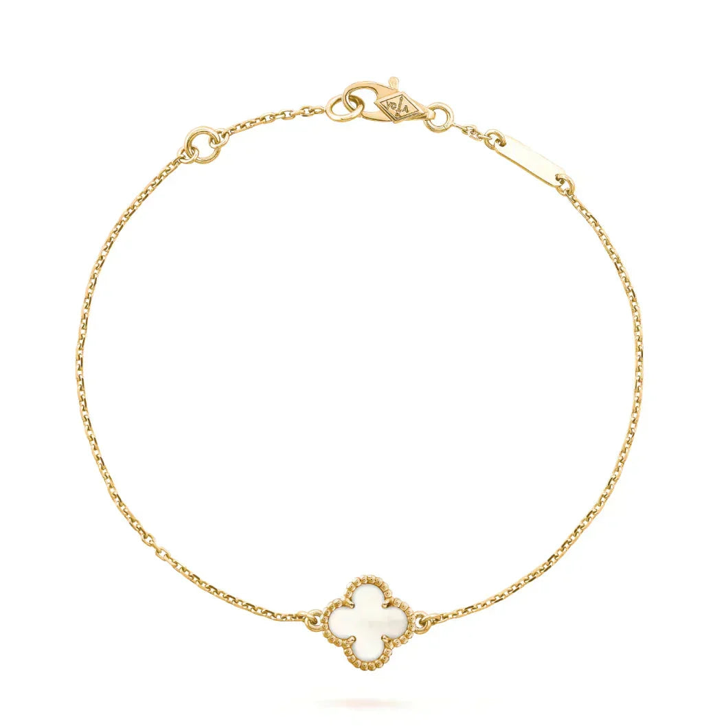 ¡®Lume Jewels¡¯CLOVER WHITE MOP SINGLE FLOWER BRACELET