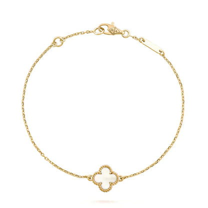 ¡®Lume Jewels¡¯CLOVER WHITE MOP SINGLE FLOWER BRACELET