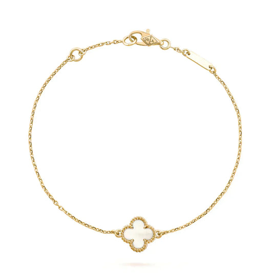 ¡®Lume Jewels¡¯CLOVER WHITE MOP SINGLE FLOWER BRACELET