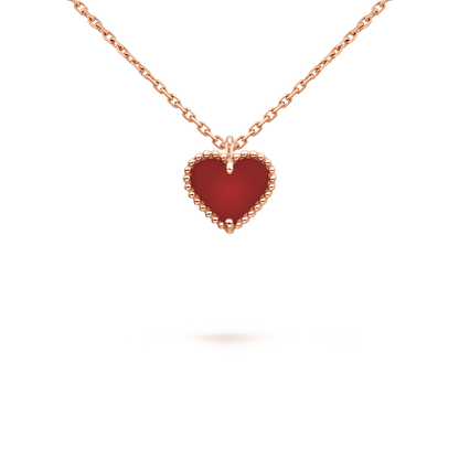 ¡®Lume Jewels¡¯SWEET CLOVER CARNELIAN HEART NECKLACE