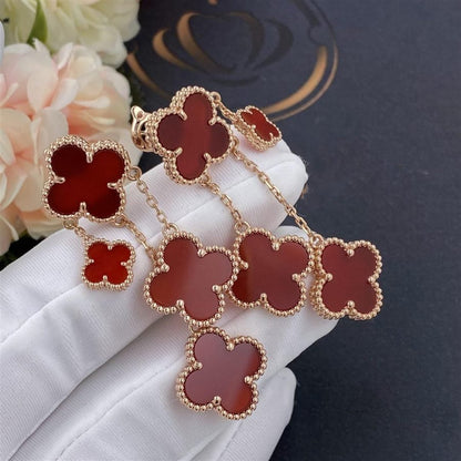¡®Lume Jewels¡¯CLOVER EARRINGS CARNELIAN 4 MOTIFS PINK GOLD