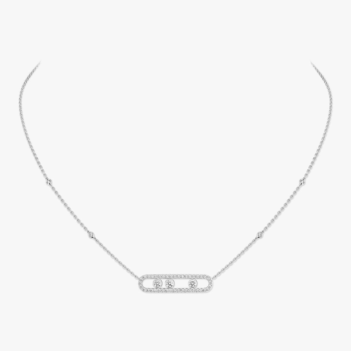[Lume Jewels] Move Pave_ Rose Gold Diamond Necklace