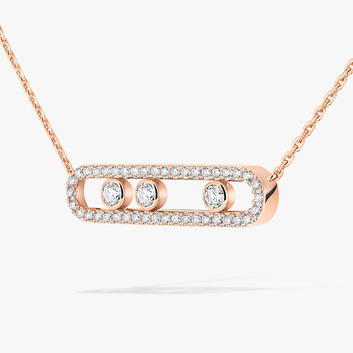 [Lume Jewels] Move Pave_ Rose Gold Diamond Necklace