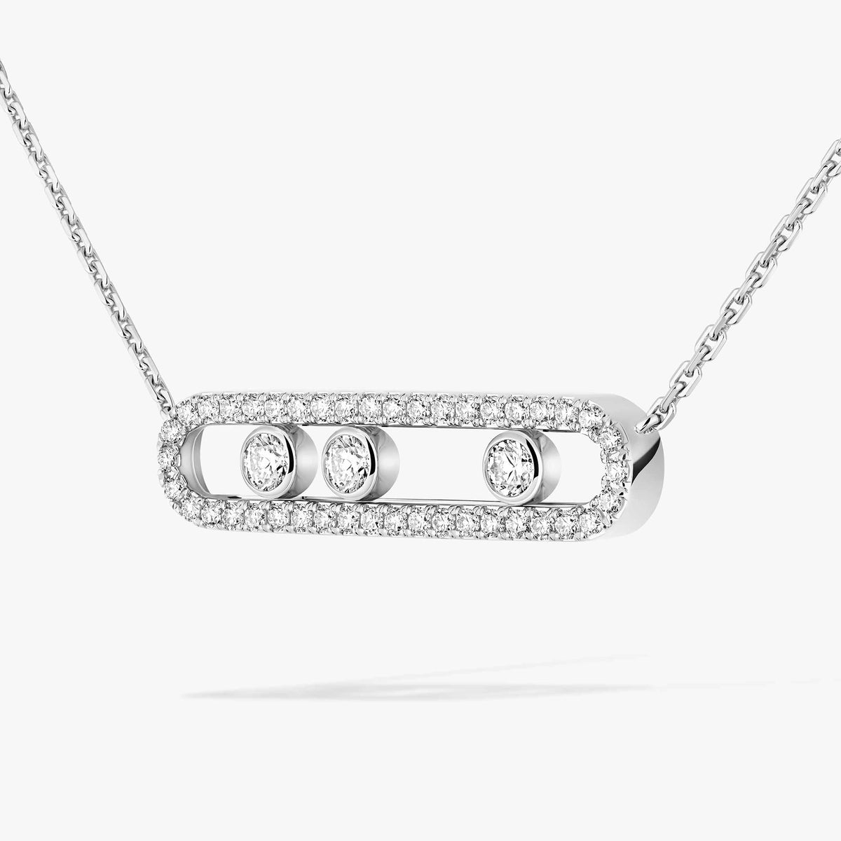 [Lume Jewels] Move Pave_ Rose Gold Diamond Necklace