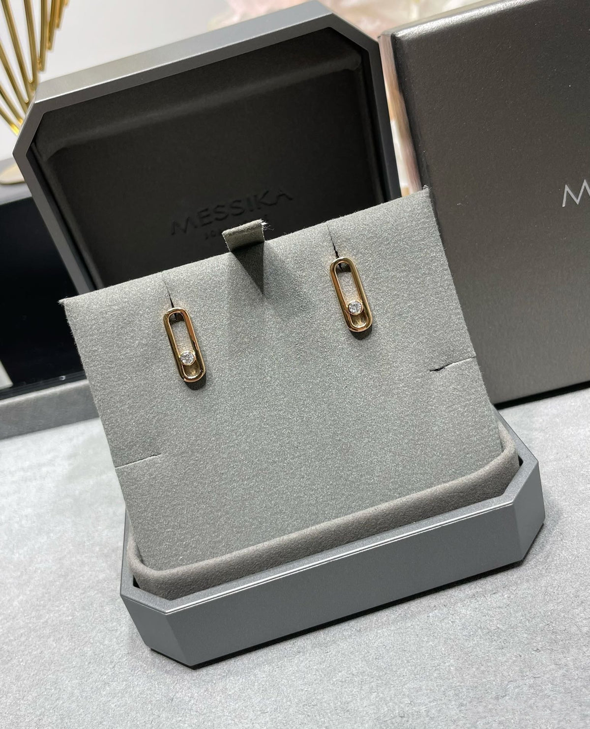 [Lume Jewels]MOVE UNO SMALL 1 DIAMOND EARRINGS