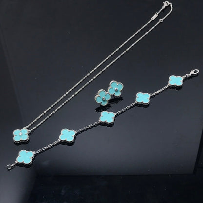 ¡®Lume Jewels¡¯CLOVER 1 DIAMOND BLUE SKY SILVER EARRINGS