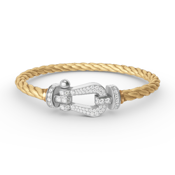 ¡®Lume Jewels¡¯FORCE LARGE HORSESHOE FULL DIAMOND BRACELET SILVER