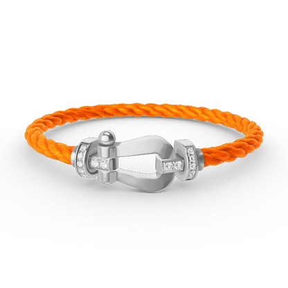 ¡®Lume Jewels¡¯FORCE LARGE HORSESHOE HALF DIAMOND BRACELET SILVER