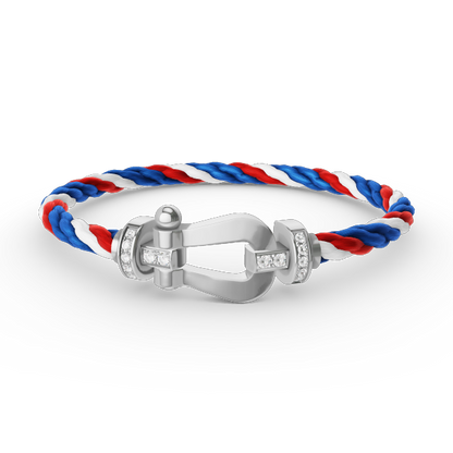 ¡®Lume Jewels¡¯FORCE LARGE HORSESHOE HALF DIAMOND BRACELET SILVER