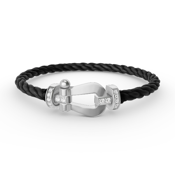 ¡®Lume Jewels¡¯FORCE LARGE HORSESHOE HALF DIAMOND BRACELET SILVER