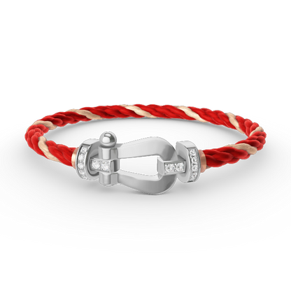 ¡®Lume Jewels¡¯FORCE LARGE HORSESHOE HALF DIAMOND BRACELET SILVER