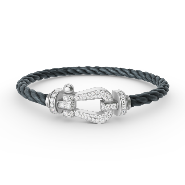 ¡®Lume Jewels¡¯FORCE LARGE HORSESHOE FULL DIAMOND BRACELET SILVER