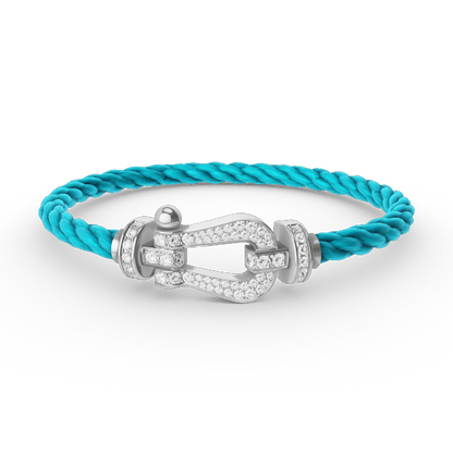 ¡®Lume Jewels¡¯FORCE LARGE HORSESHOE FULL DIAMOND BRACELET SILVER