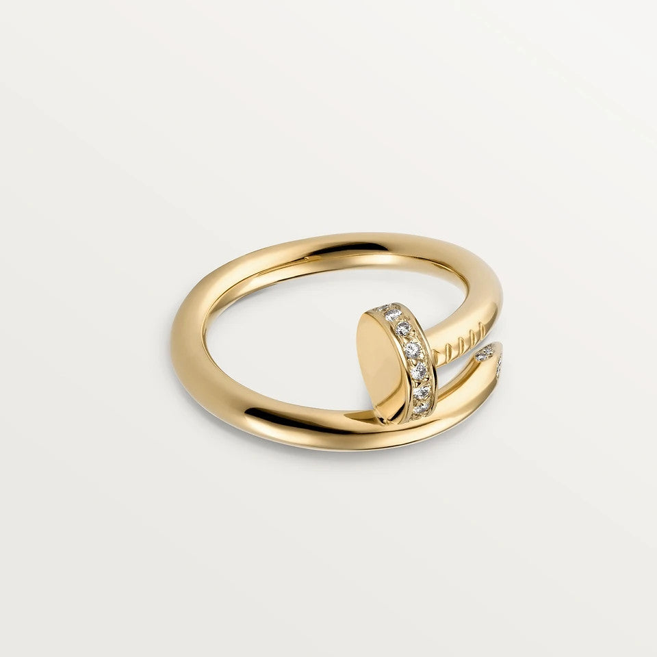[Lume Jewels]Size 7 ring with real gold and diamonds