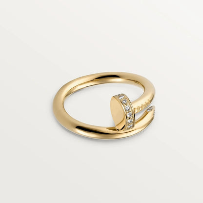 [Lume Jewels]Size 7 ring with real gold and diamonds